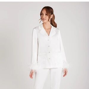 NADINE MERABI White wedding Pajama Set